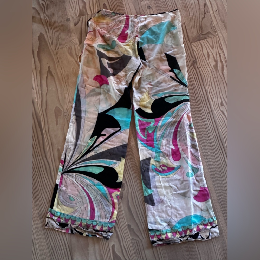 Emilio Pucci flowy colorful poolside pant